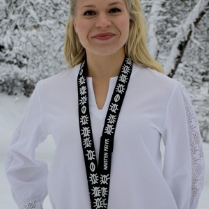 Naisten Päivä -avainnauha, musta-valkoinen Naisten Päivä -avainnauha, musta-valkoinen